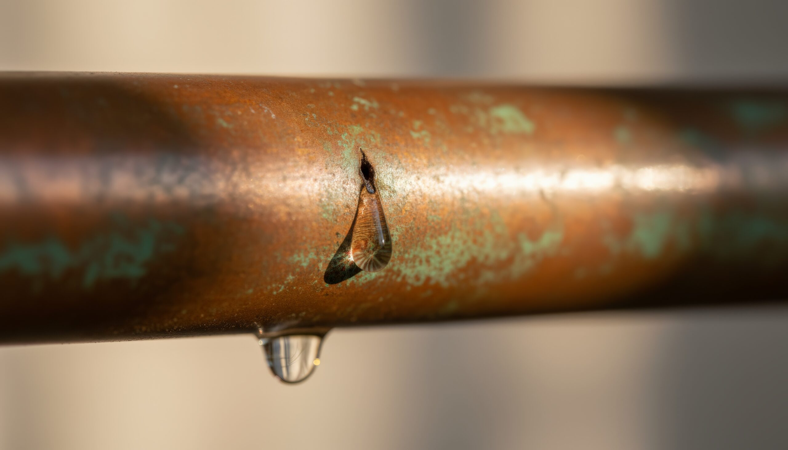 pipe with pinhole leak